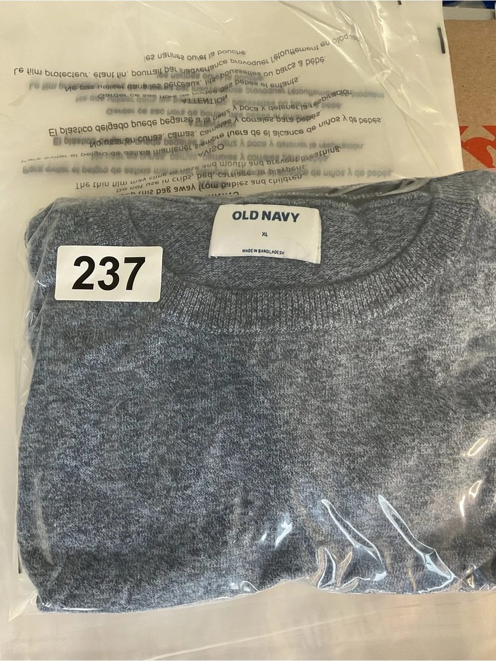 Old Navy Men's Crewneck Sweater - Heather Navy